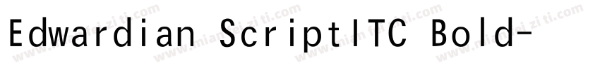 Edwardian ScriptITC Bold字体转换